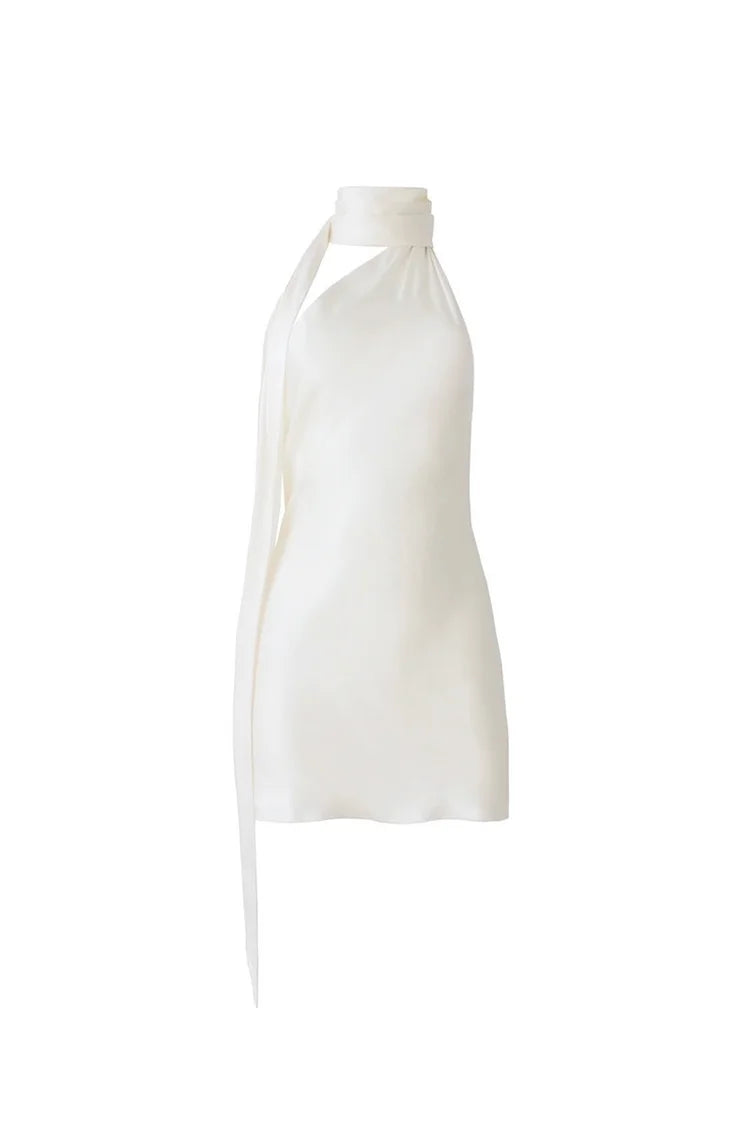 Show-Stopping Gown with Scarf Train