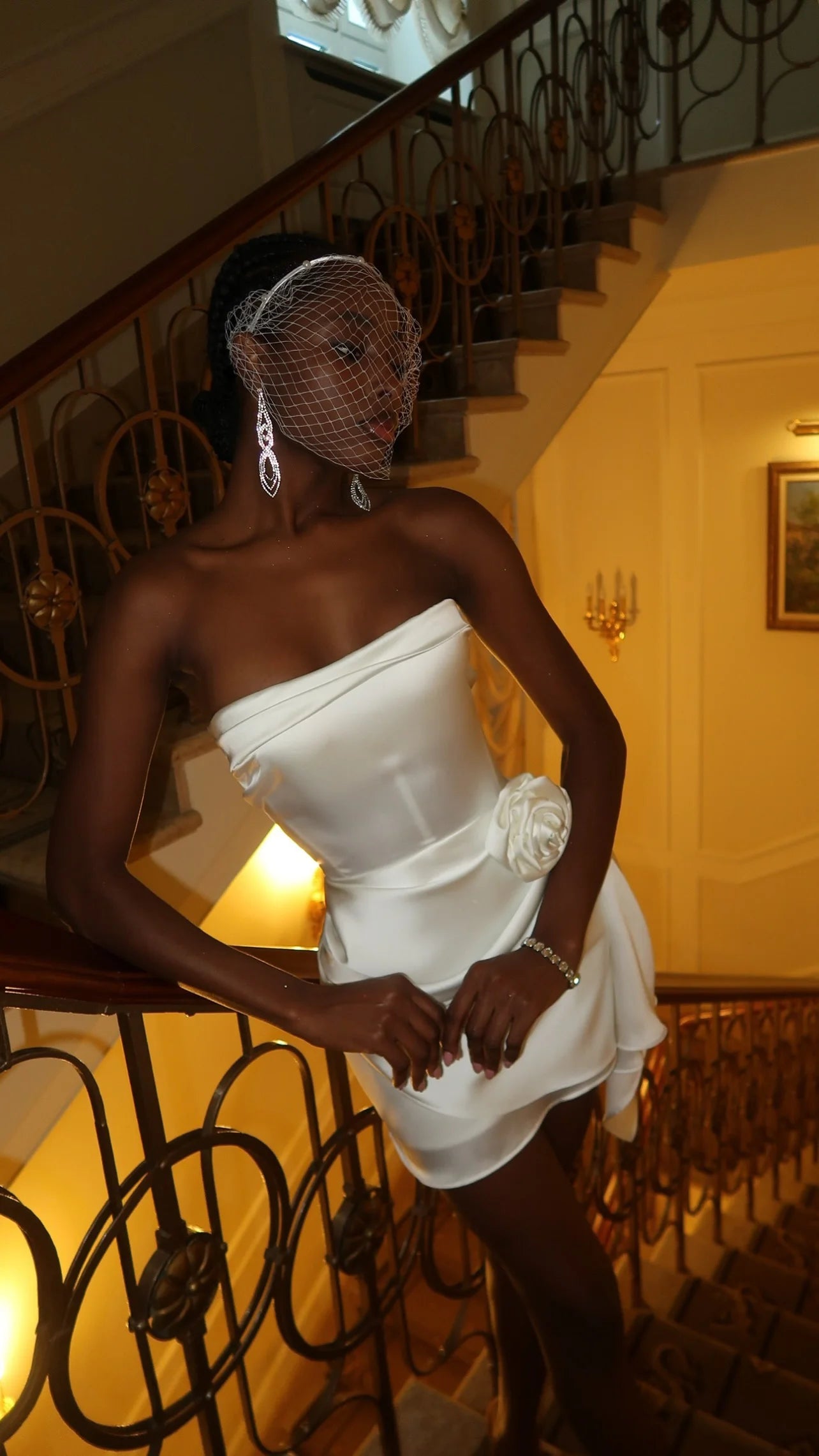 Corset Dress with Asymmetrical Hem