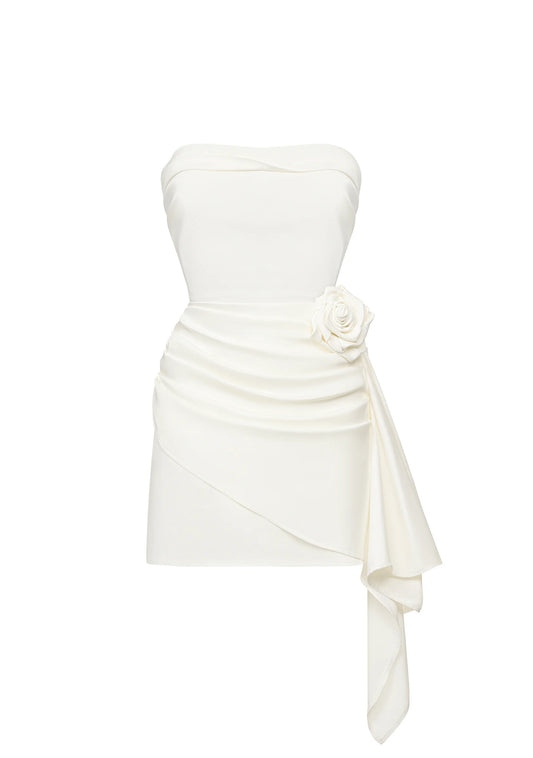 Corset Dress with Asymmetrical Hem